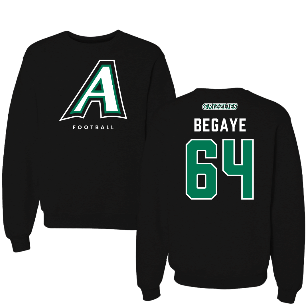 Adams State University Football Black Crewneck  - #64 Tillton Begaye