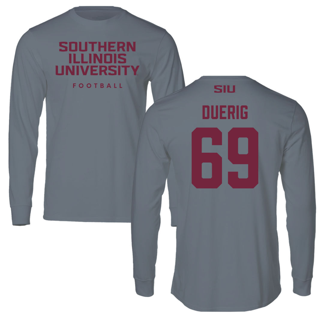 Southern Illinois University at Carbondale Football Gray Long Sleeve  - #69 Aidan Duerig