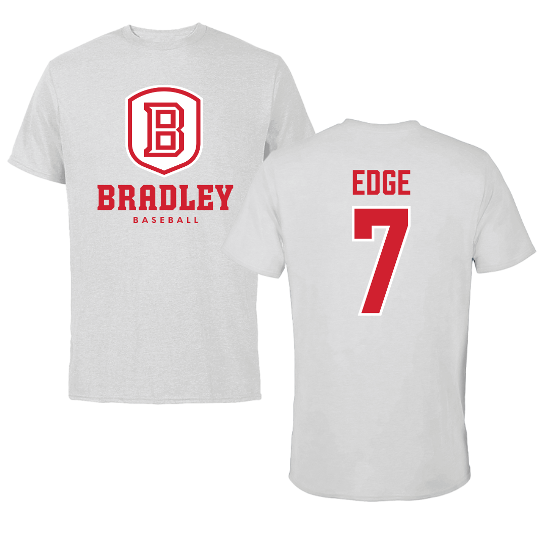 Bradley University Baseball Gray Tee - #7 Anthony Edge