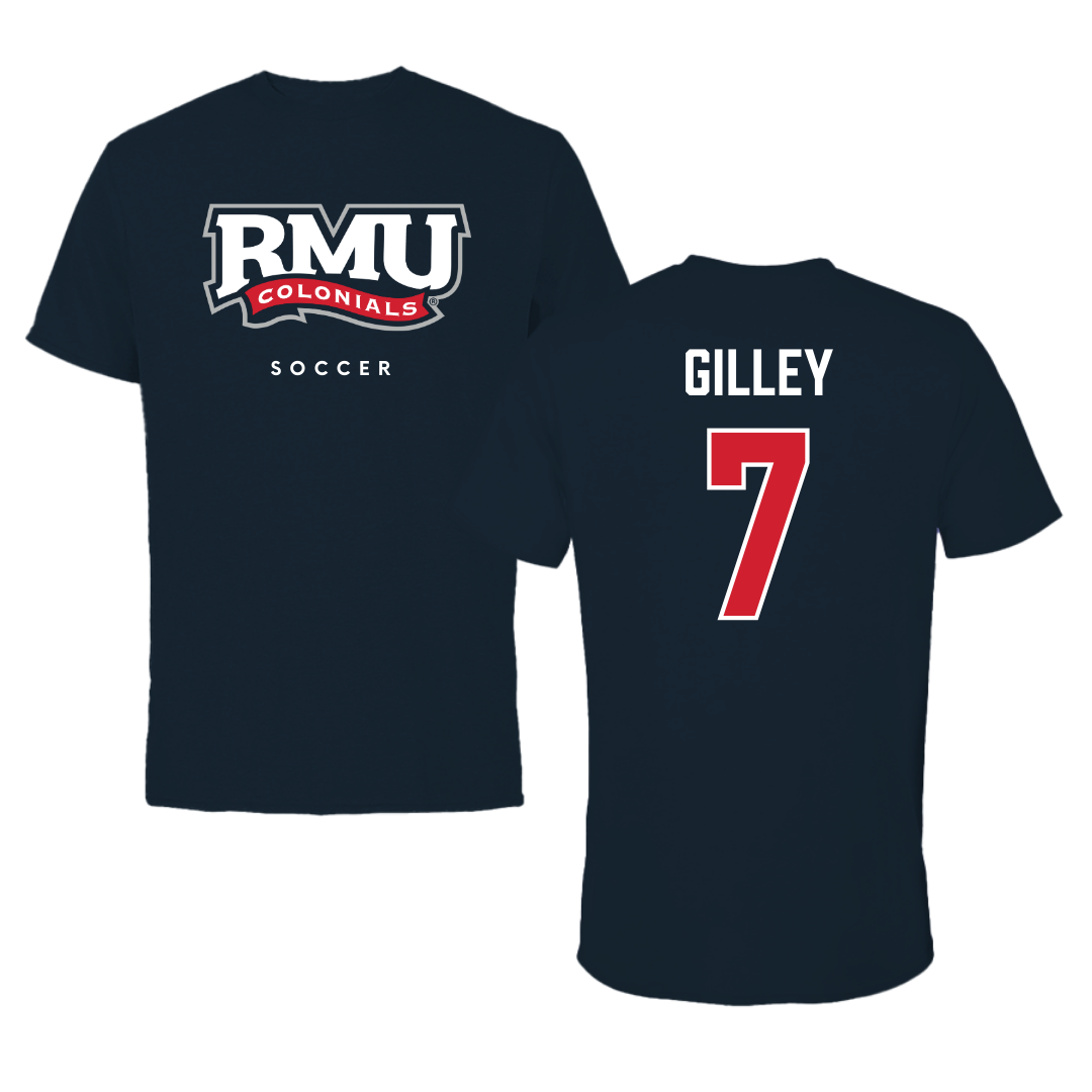 Robert Morris University Soccer Navy Tee  - #7 Chase Gilley