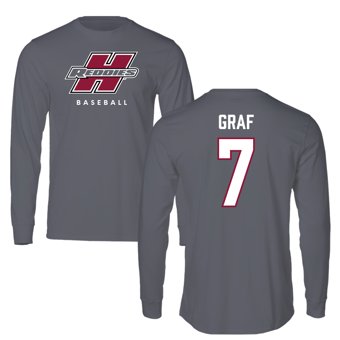 Henderson State University Baseball Gray Long Sleeve  - #7 Ty Graf