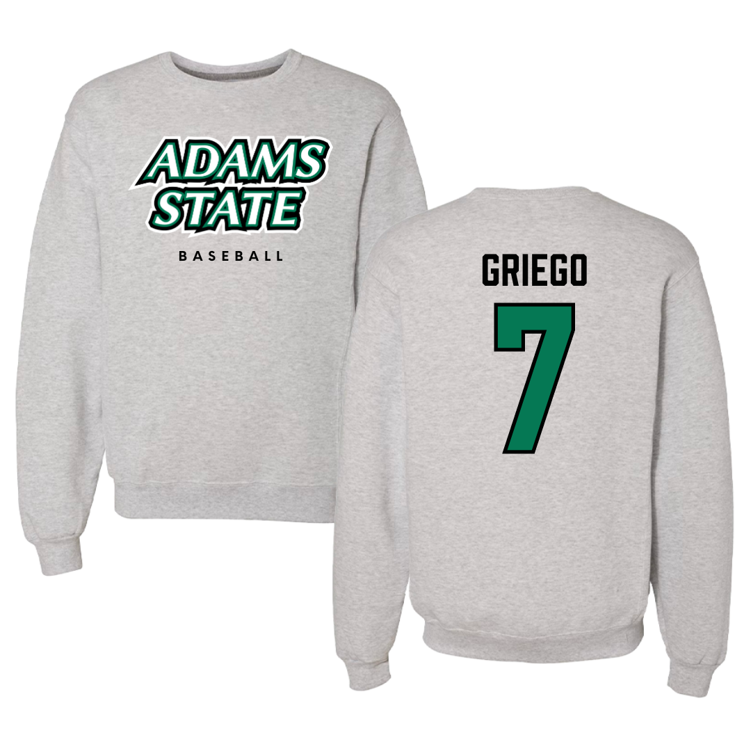 Adams State University Baseball Gray Crewneck  - #7 Markus Griego