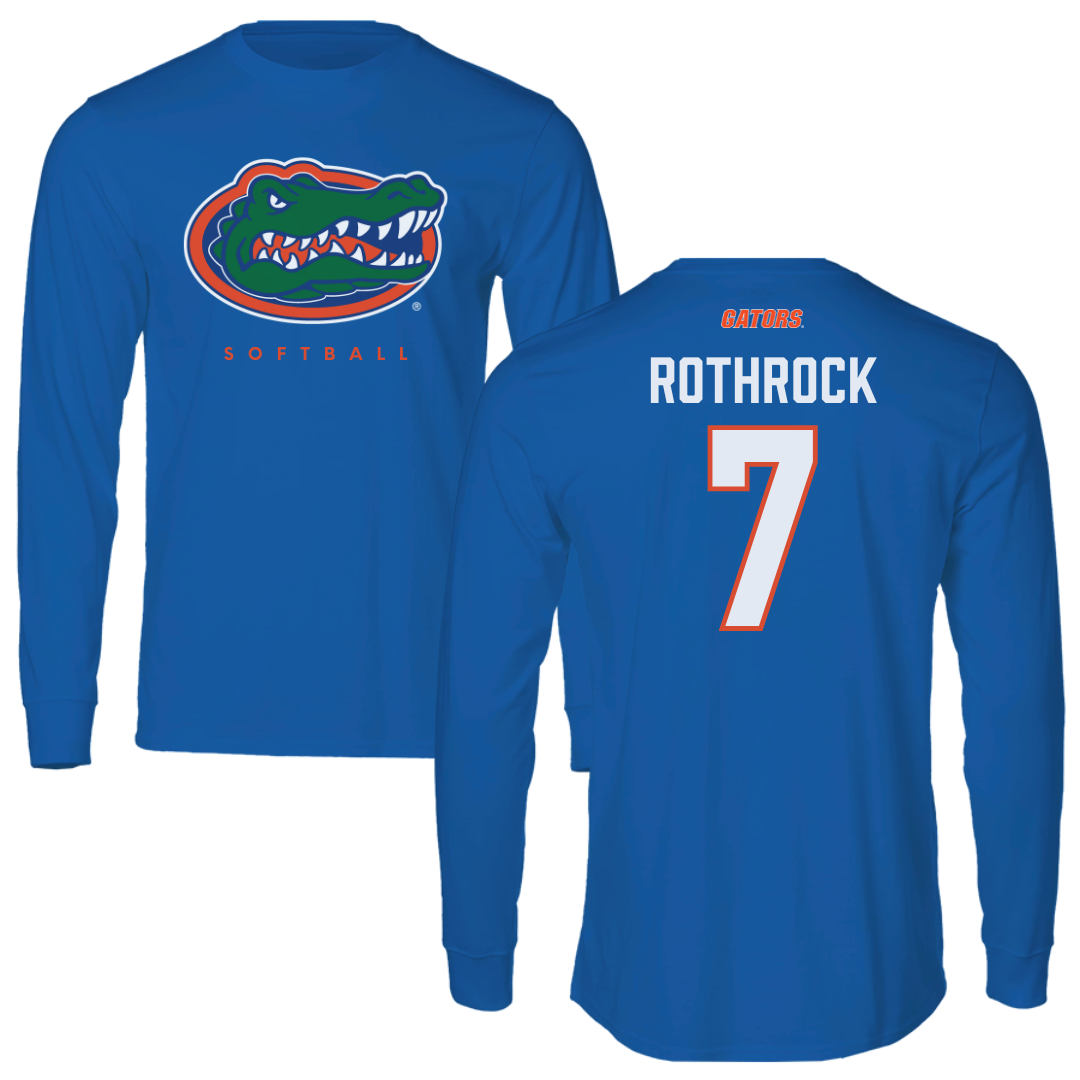 University of Florida Softball Blue Mascot Long Sleeve - #7 Keagan Rothrock