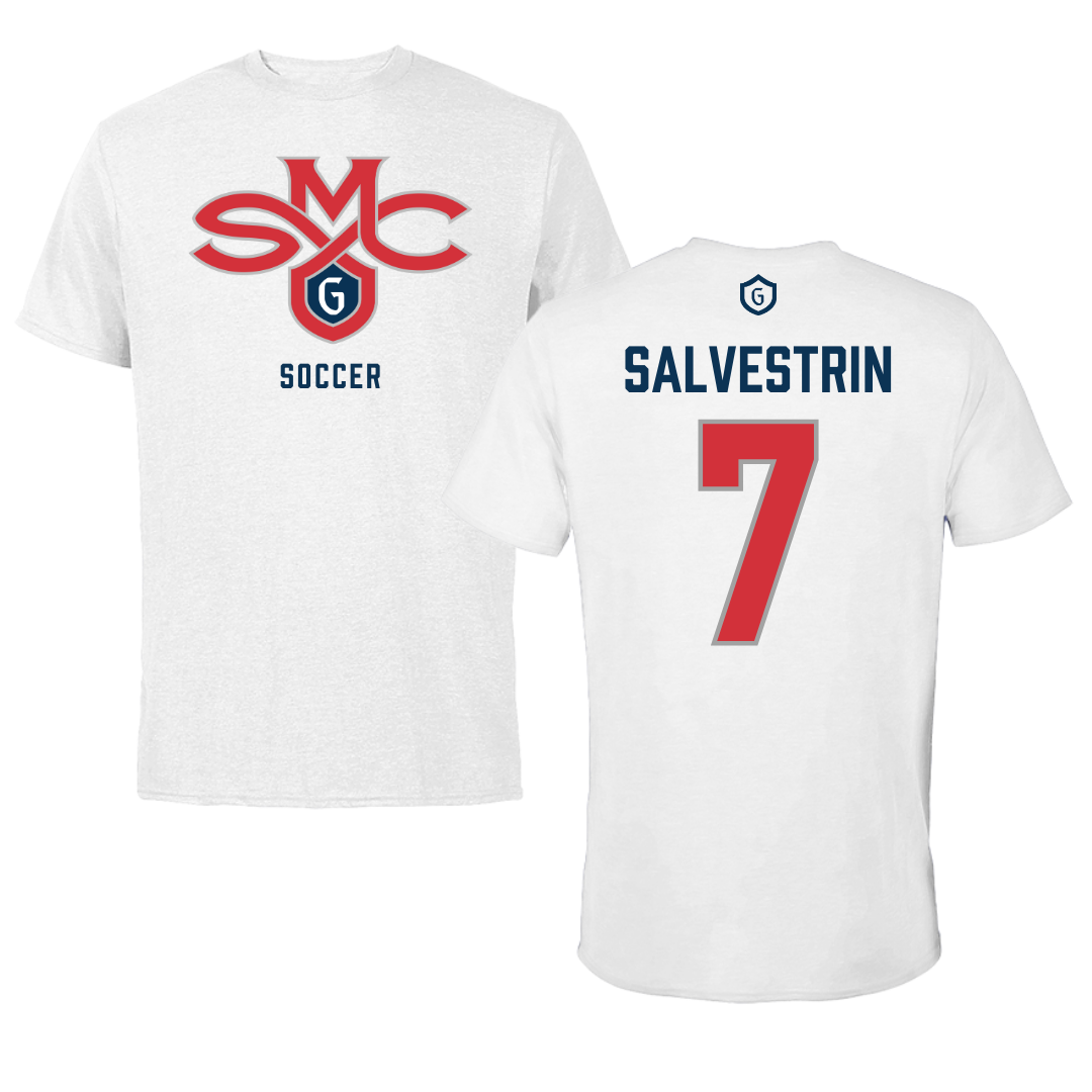 Saint Mary's College of California Soccer White Tee  - #7 Tessa Salvestrin