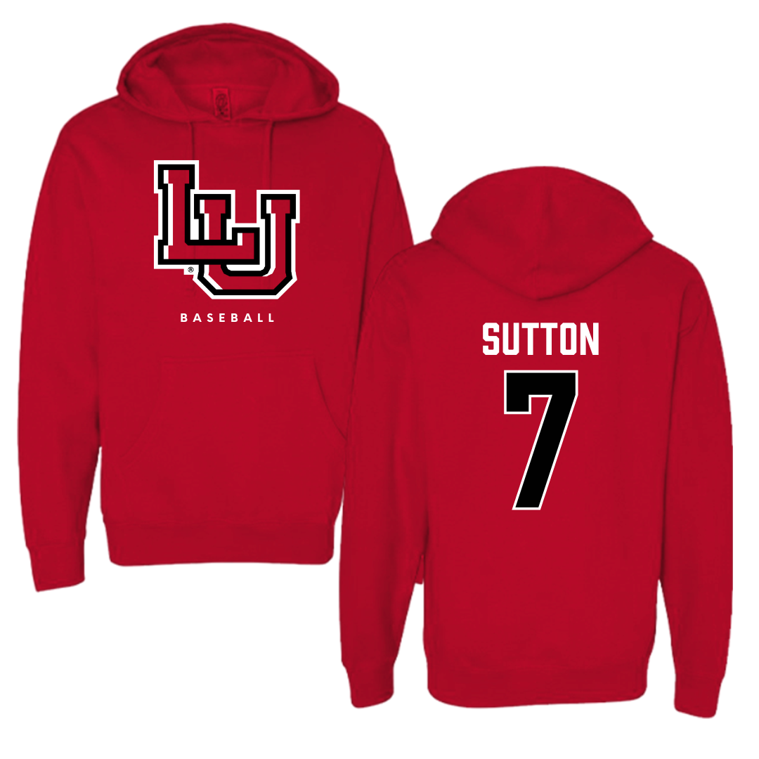 Lamar University Baseball Red Hoodie  - #7 Carter Sutton