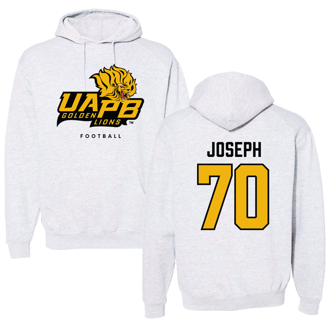 University of Arkansas-Pine Bluff Football Gray Hoodie  - #70 Charles Joseph
