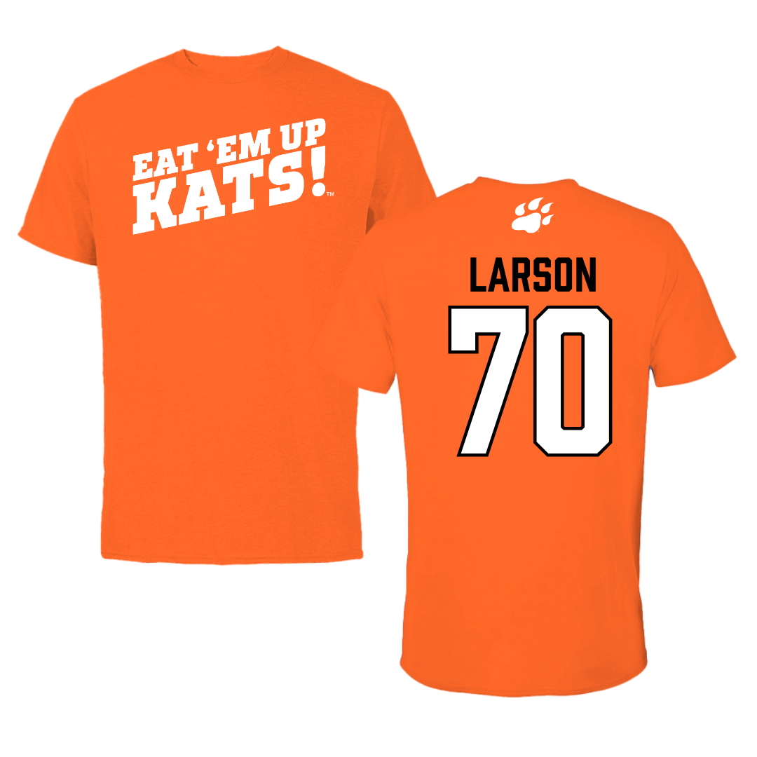 Sam Houston State University Football Orange Tee  - #70 Rhett Larson
