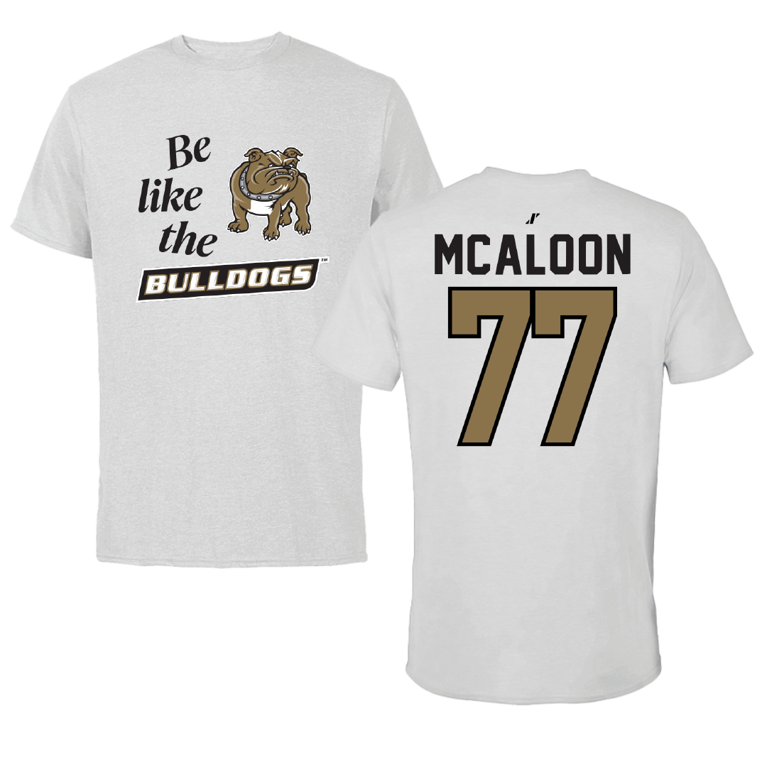 Bryant University Softball Light Gray Be Like Us Performance Tee - #77 McKenzie McAloon