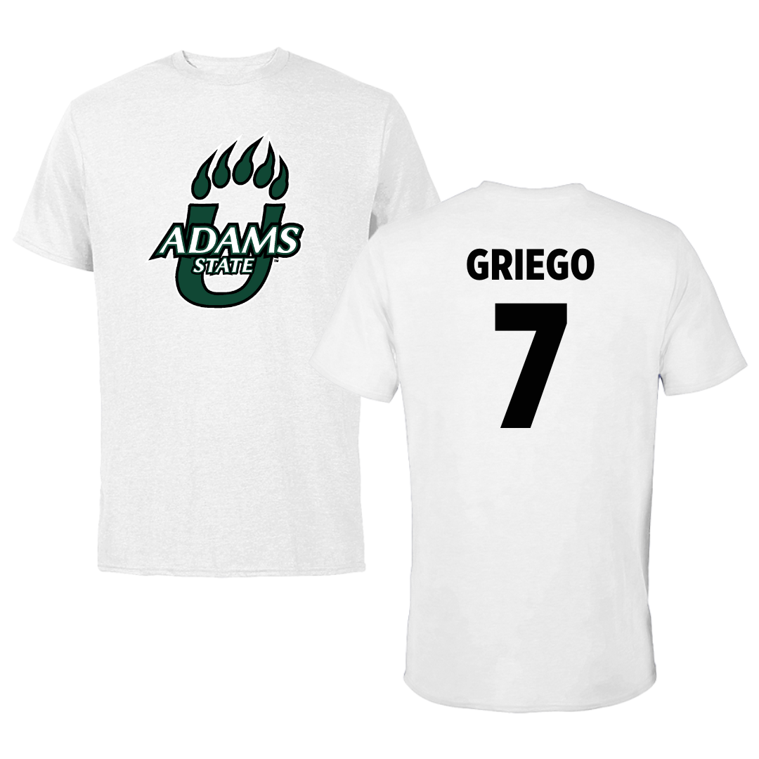 Adams State University Baseball White Tee  - #7 Markus Griego