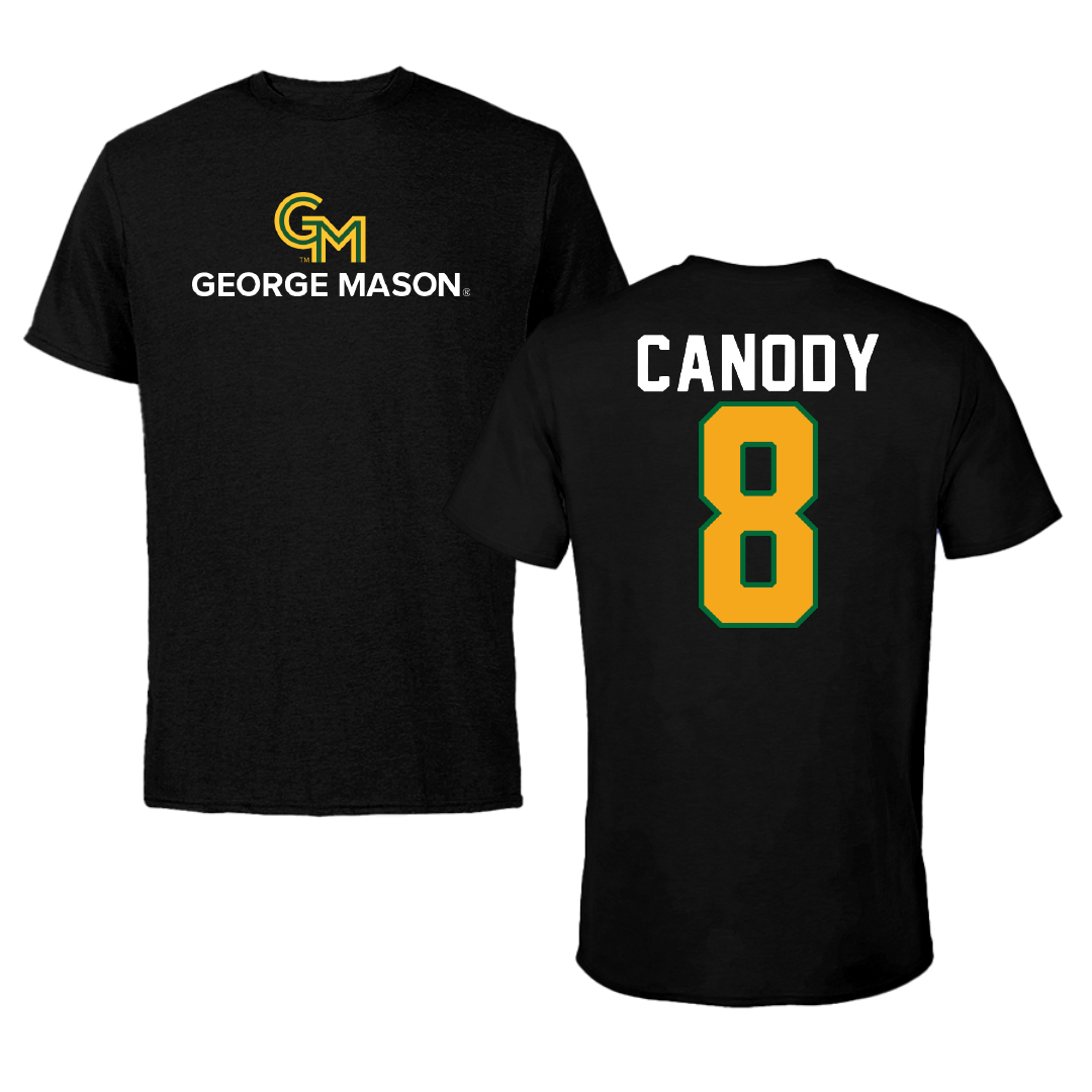 George Mason University Baseball Black Performance Tee - #8 Drew Canody