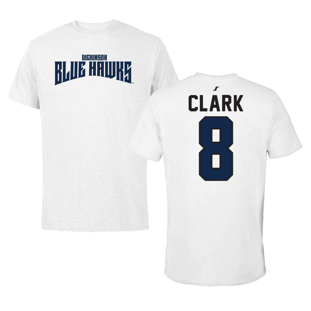 Dickinson State University Football White Classic Tee - #8 Semaj Clark