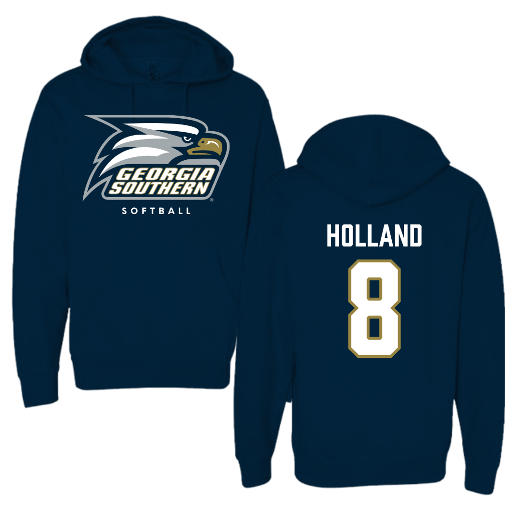 Georgia Southern University Softball Navy Hoodie  - #8 Bailey Holland