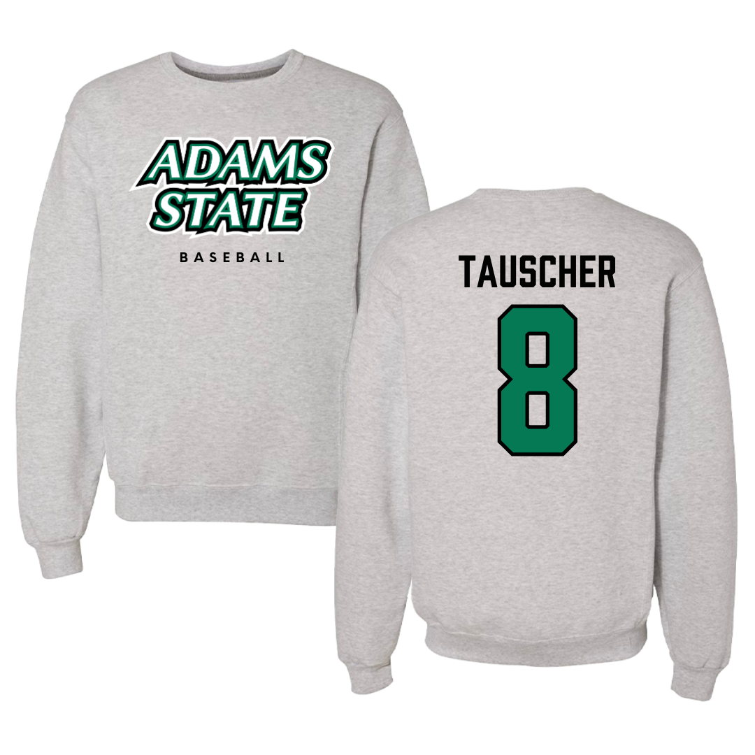 Adams State University Baseball Gray Crewneck  - #8 Ayden Tauscher