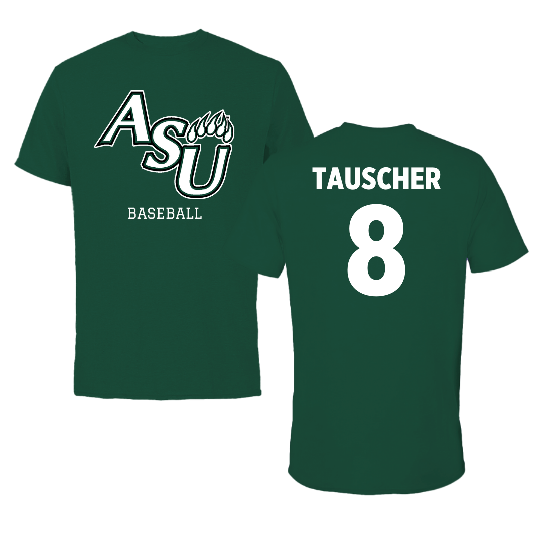 Adams State University Baseball Green Tee  - #8 Ayden Tauscher