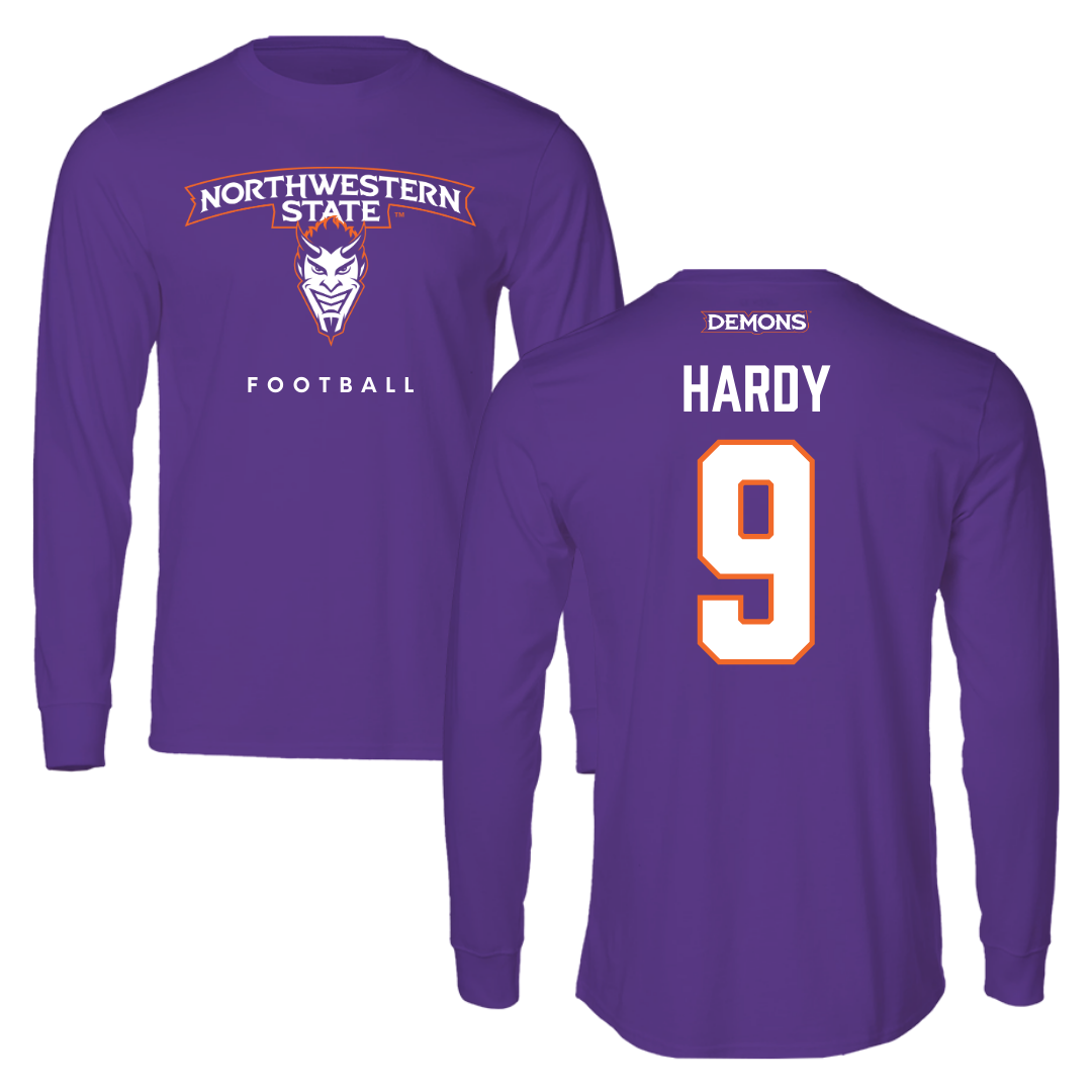 Northwestern State University Football Purple Long Sleeve  - #9 Cam Hardy