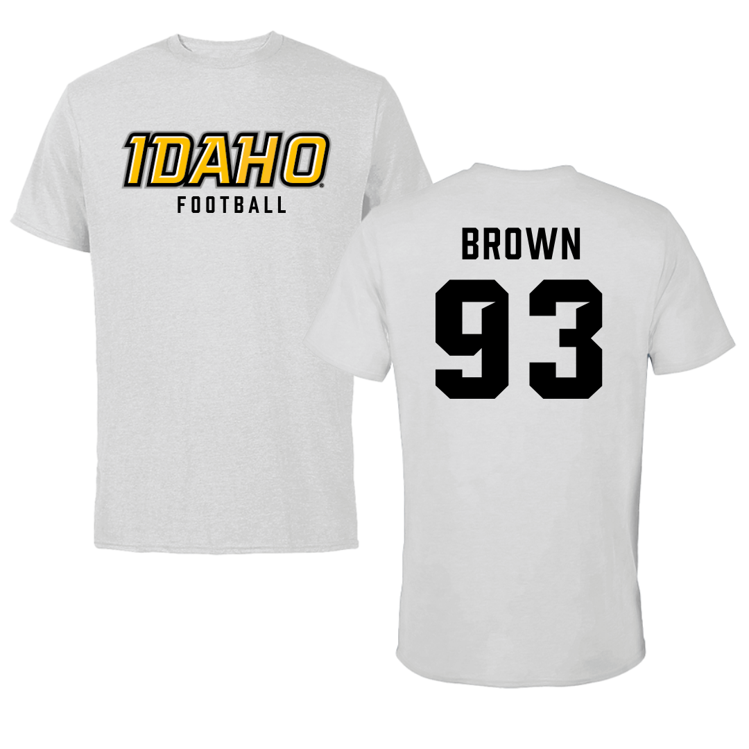 University of Idaho Football Gray Tee - #93 Sam Brown