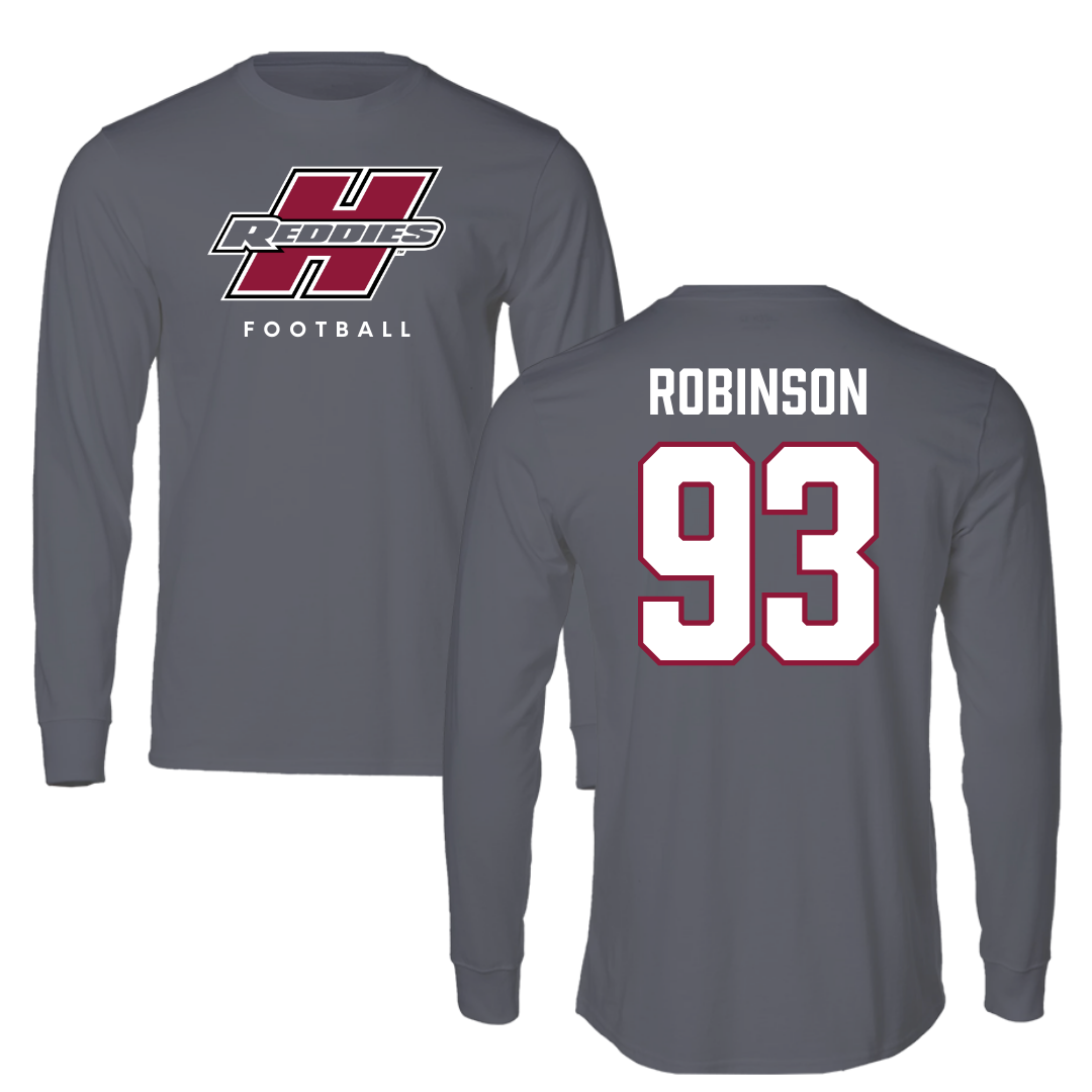 Henderson State University Football Gray Long Sleeve  - #93 Shaq'ke Robinson