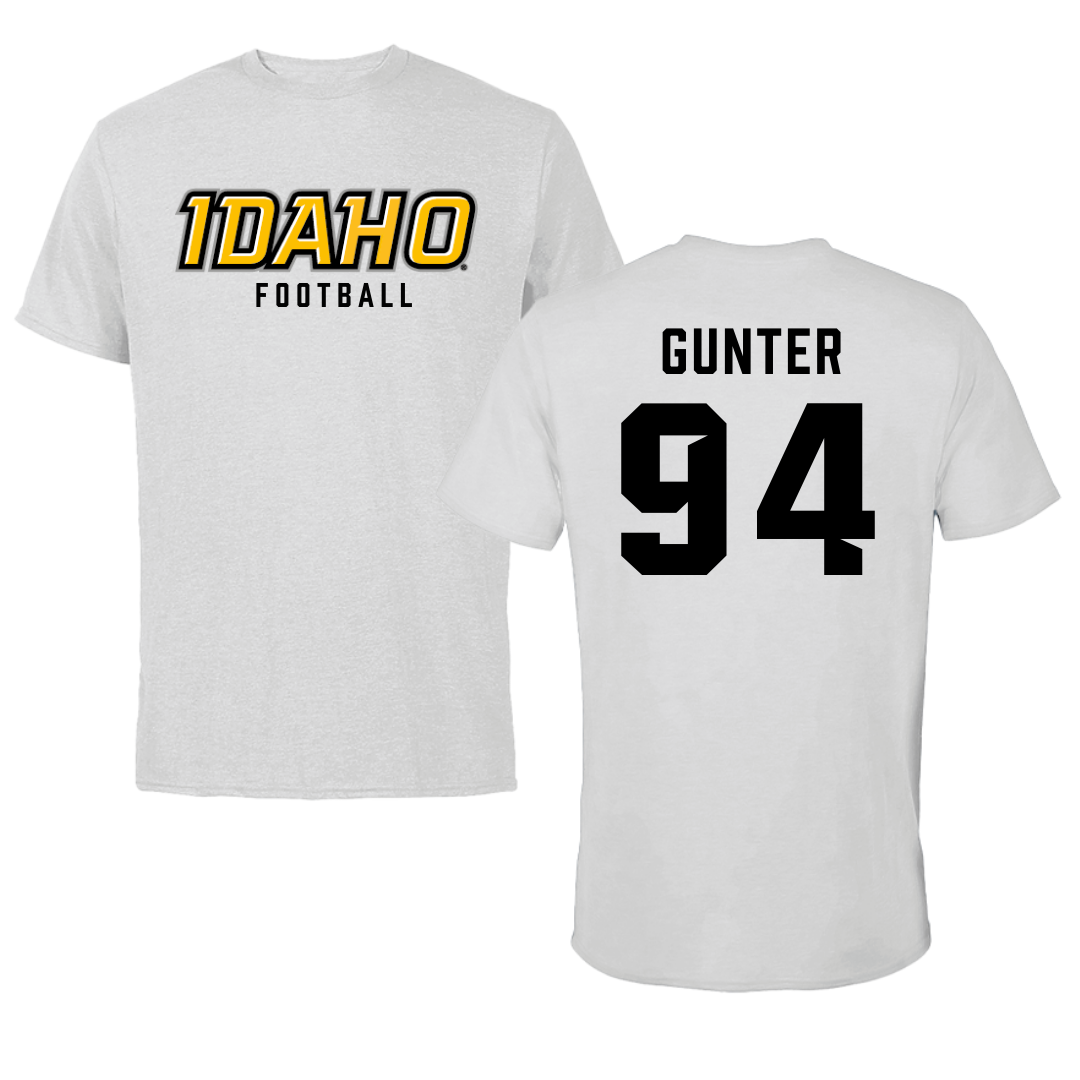 University of Idaho Football Gray Tee - #94 Payton Gunter