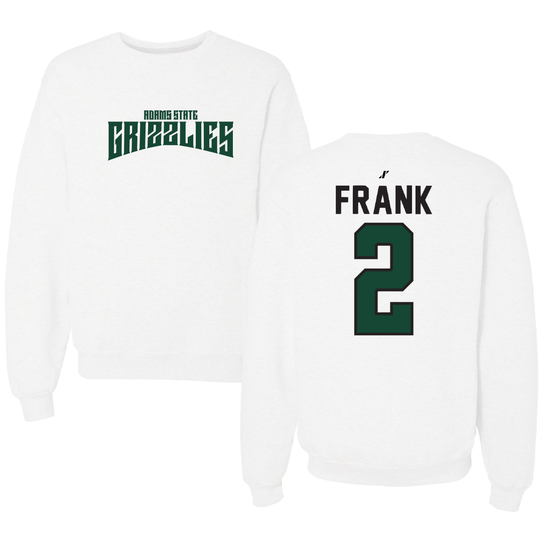 Adams State University Basketball White Classic Crewneck - #2 Harrison Frank