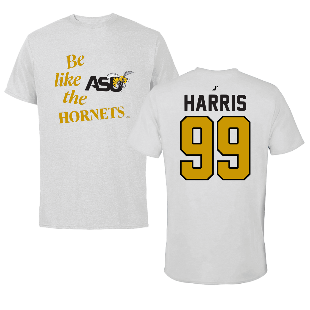 Alabama State University Volleyball Light Gray Be Like Us Performance Tee - #99 Lyndsay Harris