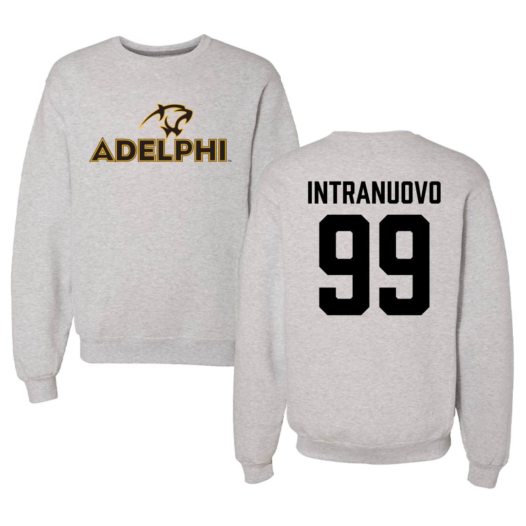 Adelphi University Soccer Gray Crewneck - #99 Gianluca Intranuovo