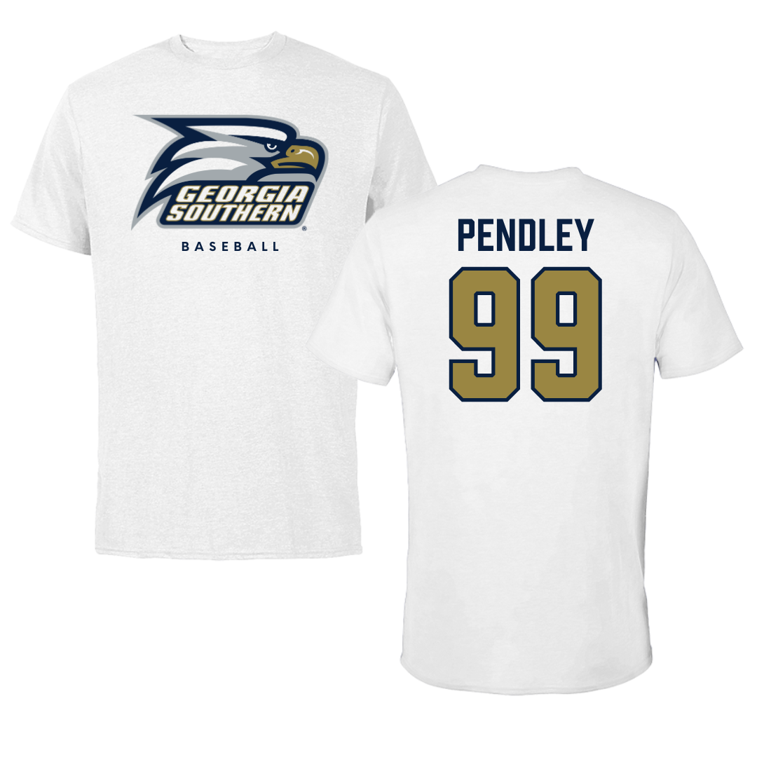 Georgia Southern University Baseball White Tee  - #99 Brady Pendley