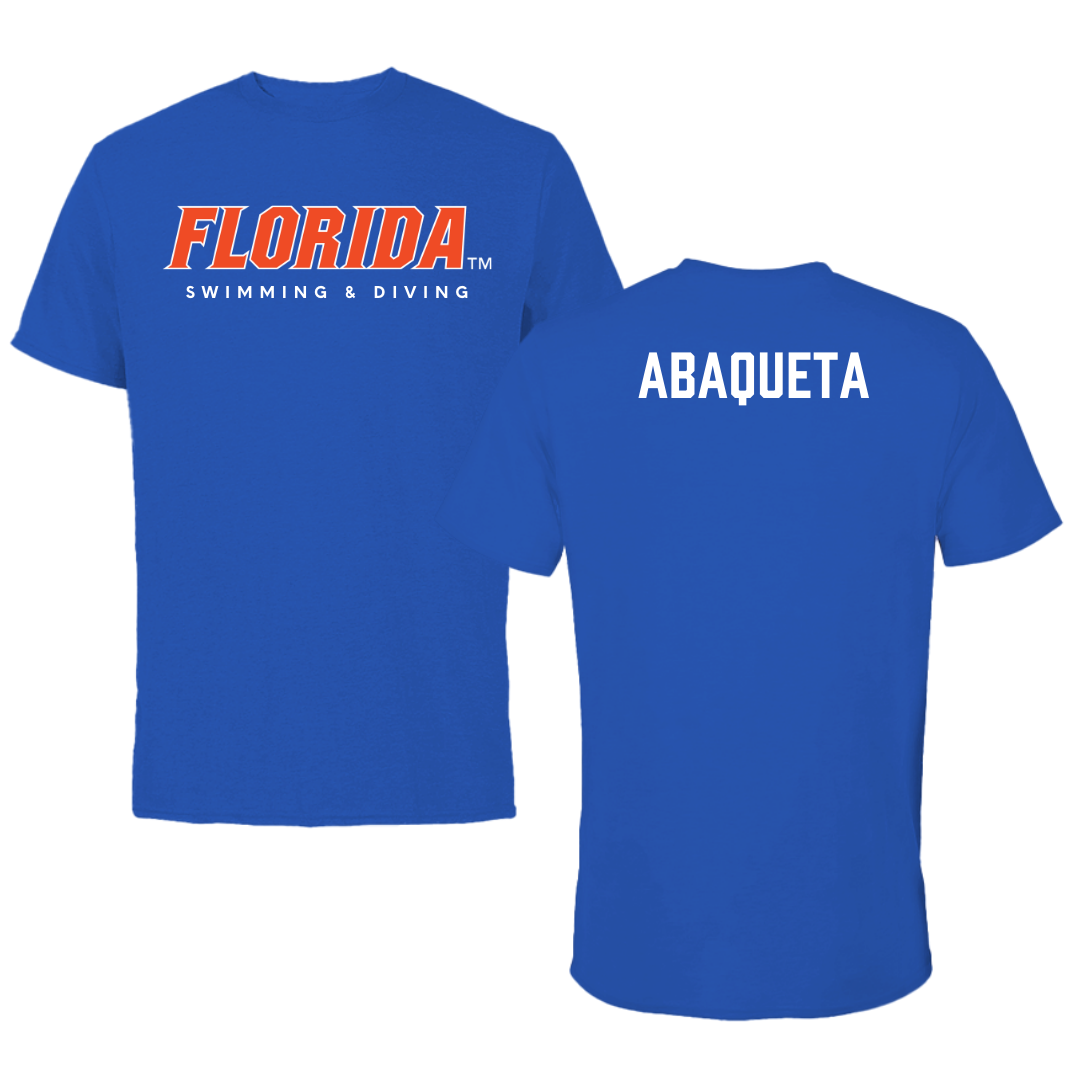 University of Florida Swimming & Diving True Royal Florida Tee - Cameron Abaqueta