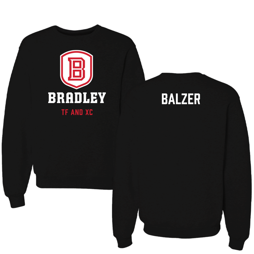 Bradley University TF and XC Black Block Crewneck - Zachary Balzer