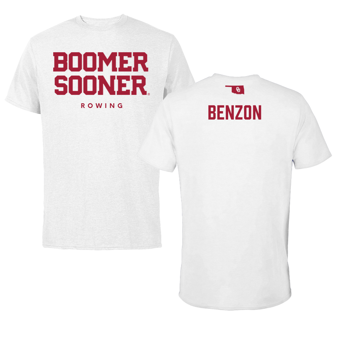 University of Oklahoma Rowing White Tee  - Katherine Benzon