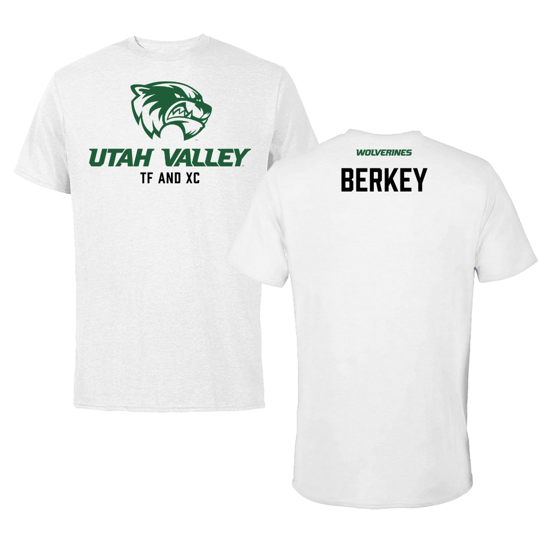 Utah Valley University TF and XC White Tee  - Neal Berkey
