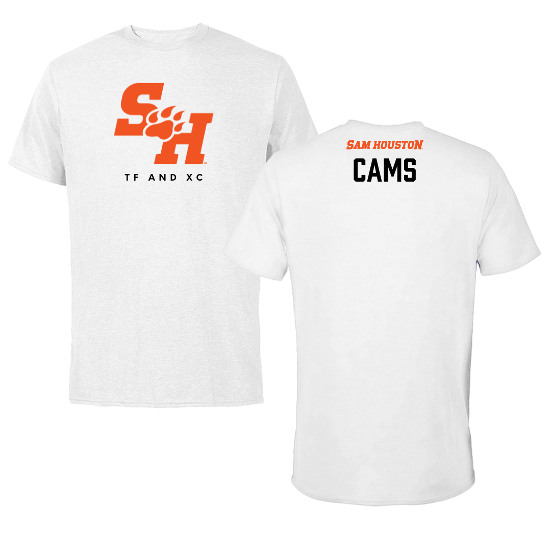 Sam Houston State University TF and XC White Tee  - Jeremiah Cams