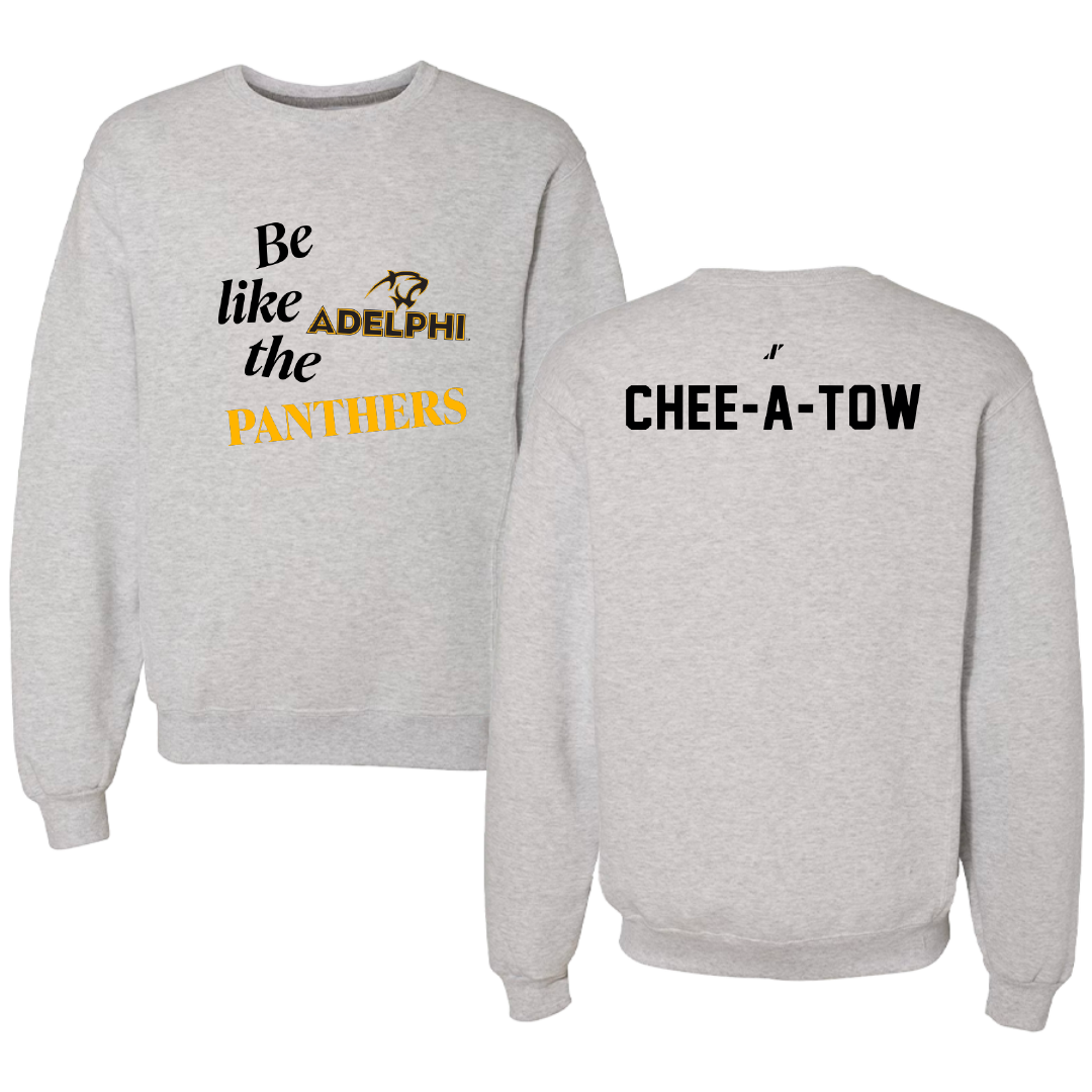 Adelphi University Swimming & Diving Light Gray Be Like Us Crewneck - Jake Chee-A-Tow