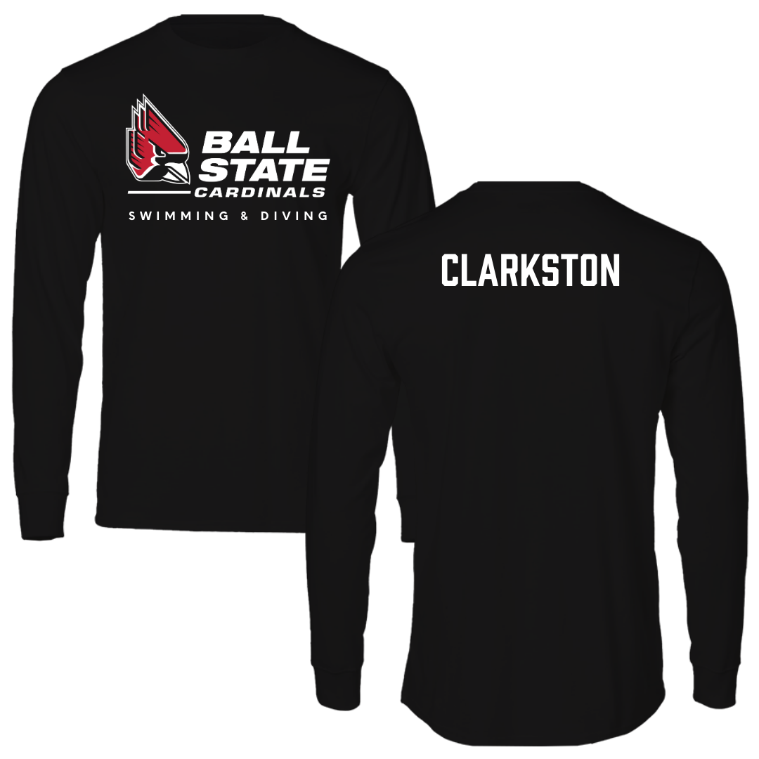 Ball State University Swimming & Diving Black Long Sleeve  - Benjamin Clarkston