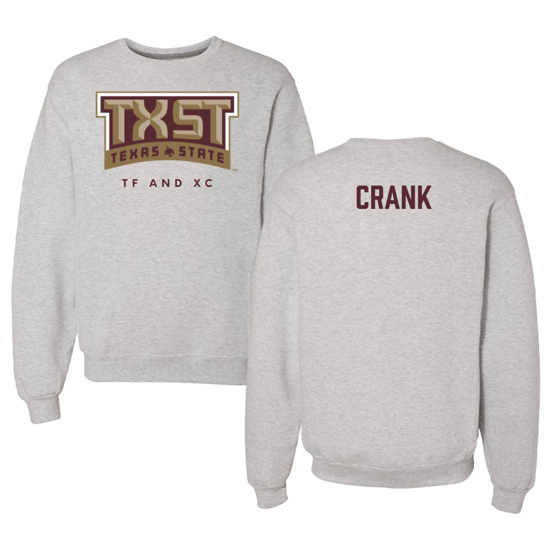 Texas State University TF and XC Gray Crewneck  - Kaylee Crank