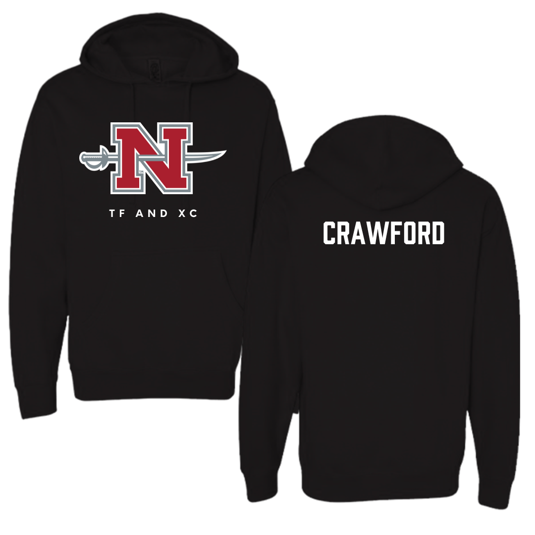 Nicholls State University TF y XC sudadera con capucha negra - Michael Crawford