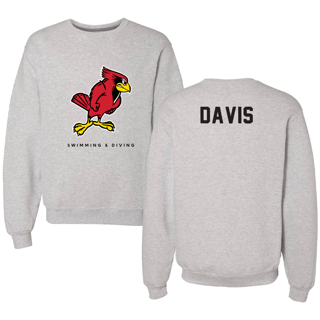 Illinois State University Swimming & Diving Gray Crewneck - Alexandra Davis