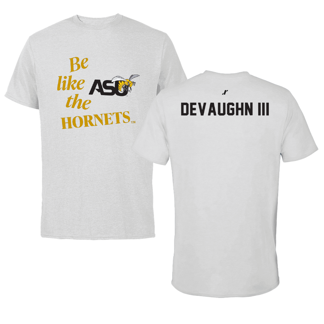 Alabama State University TF and XC Light Gray Be Like Us Performance Tee - Vaughn DeVaughn III