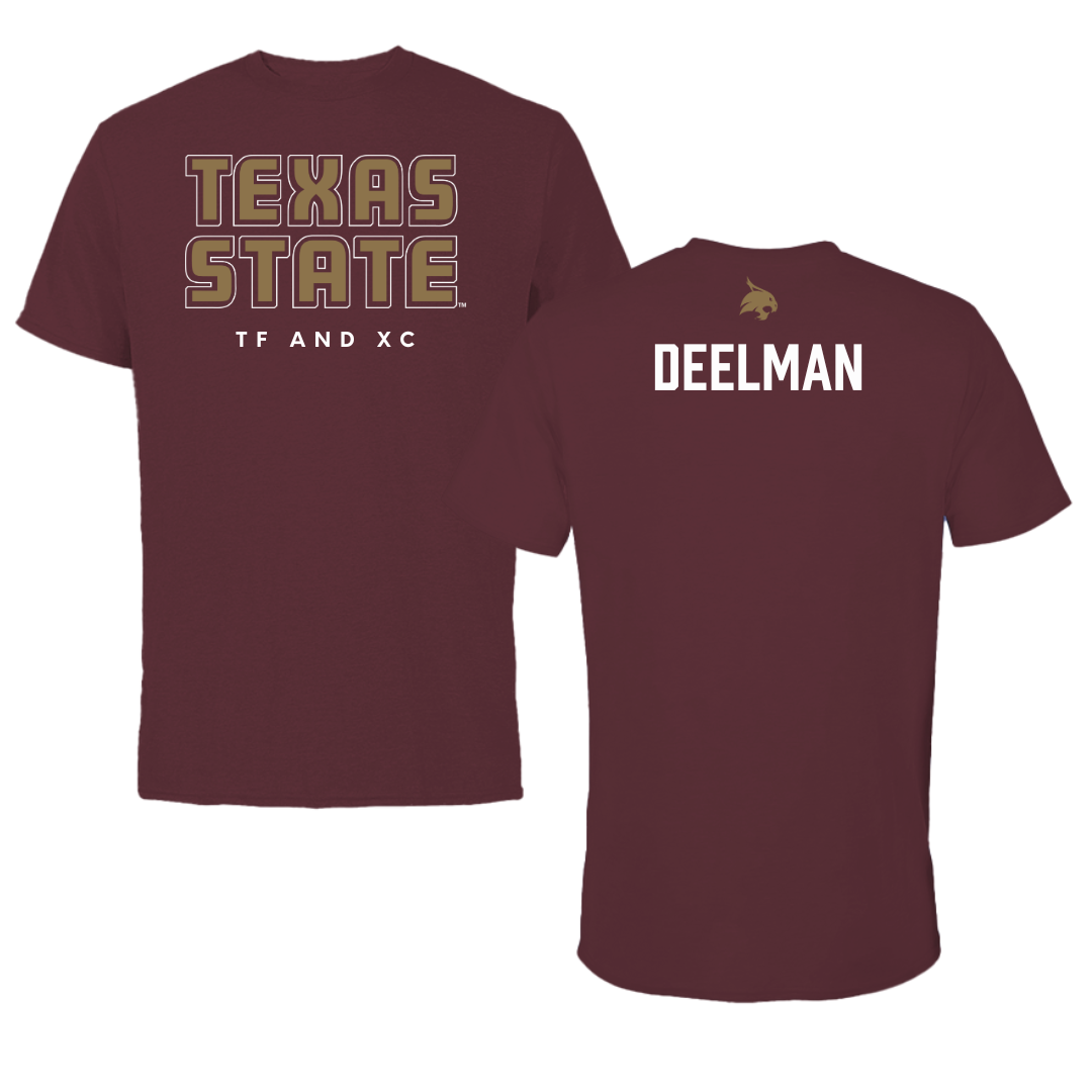 Texas State University TF and XC Maroon Tee  - Jack Deelman