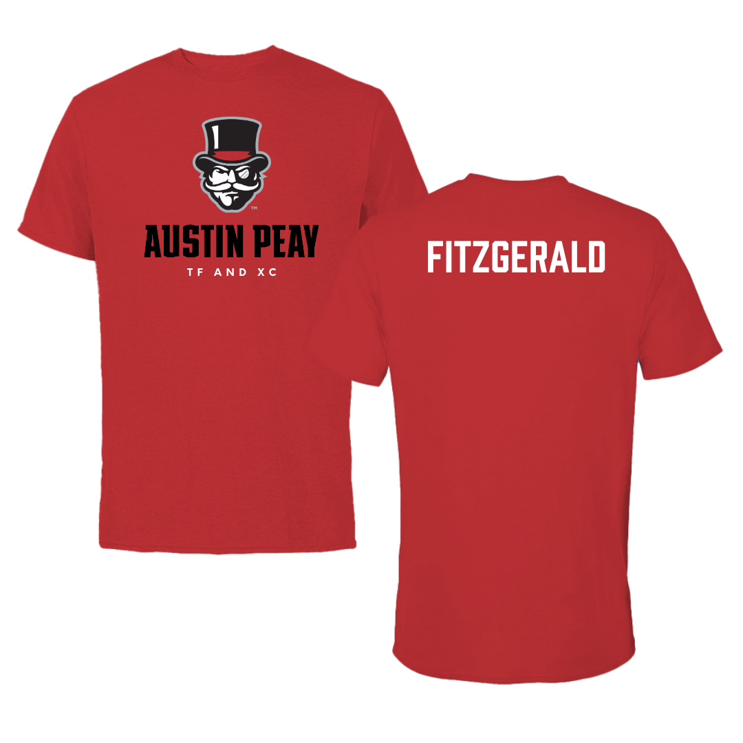 Austin Peay State University TF and XC Red Mascot Tee - Jack Fitzgerald