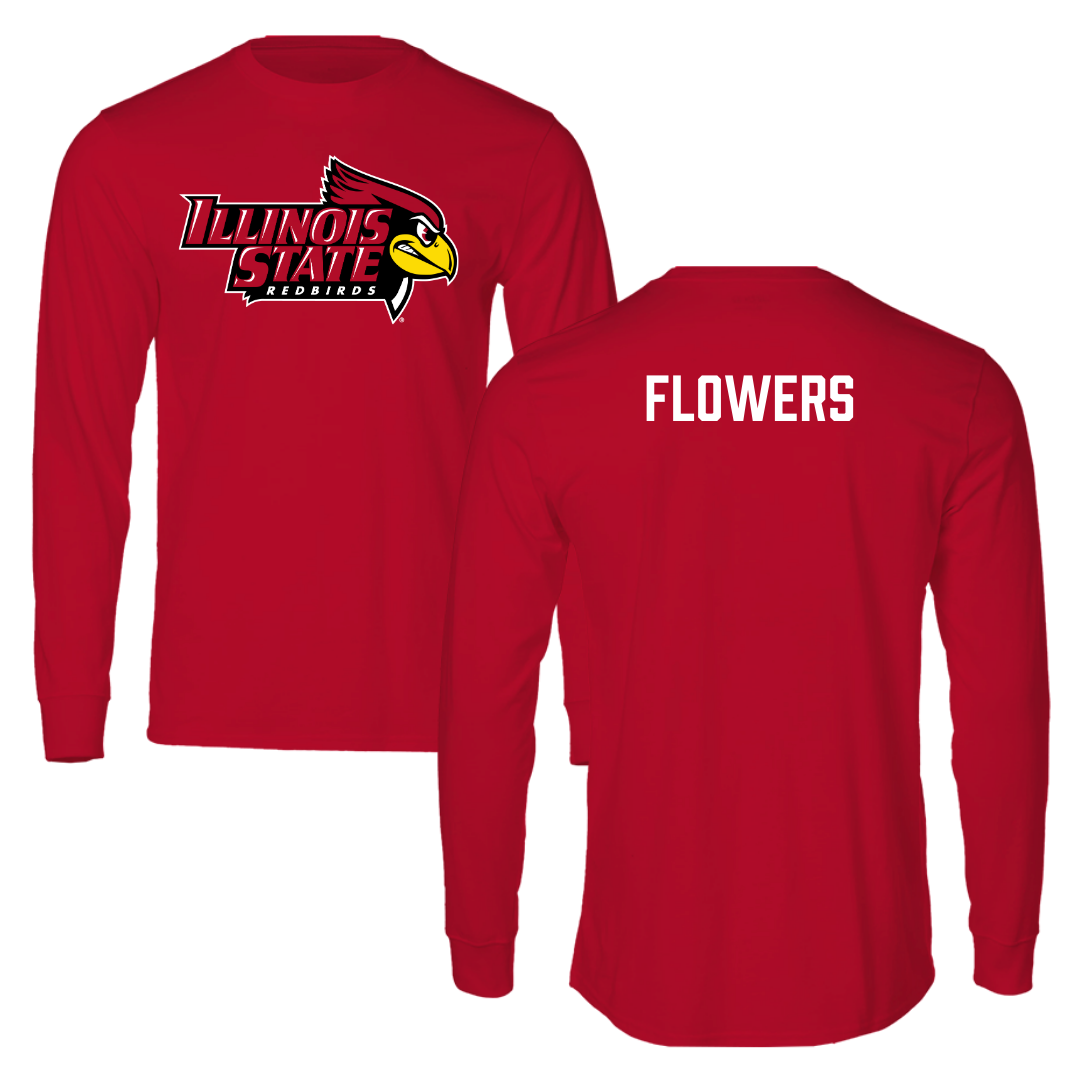 Illinois State University Track and Field Red Redbird Long Sleeve  - Chavi Flowers