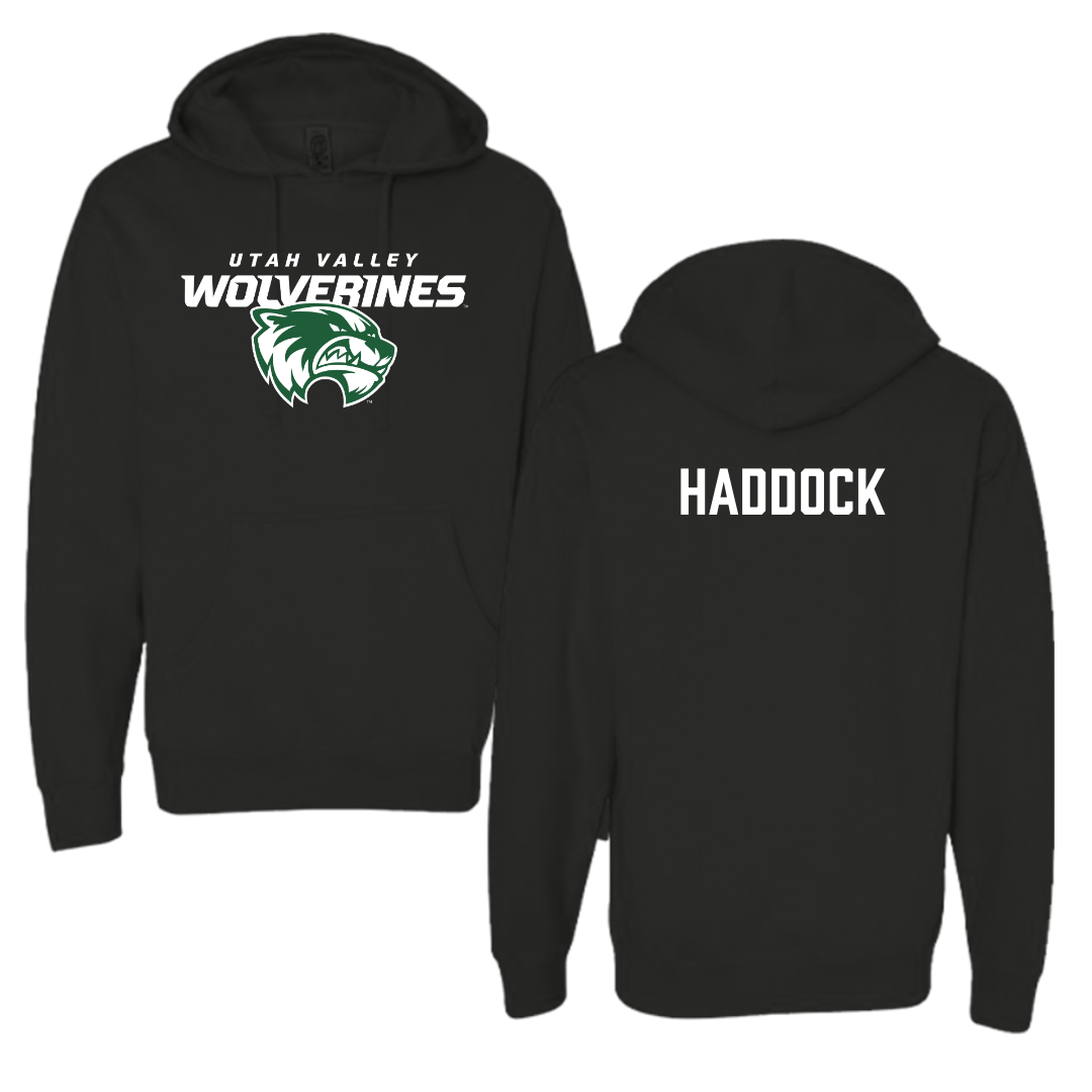 Sudadera con capucha negra de lucha libre de la Universidad del Valle de Utah - Cameron Haddock