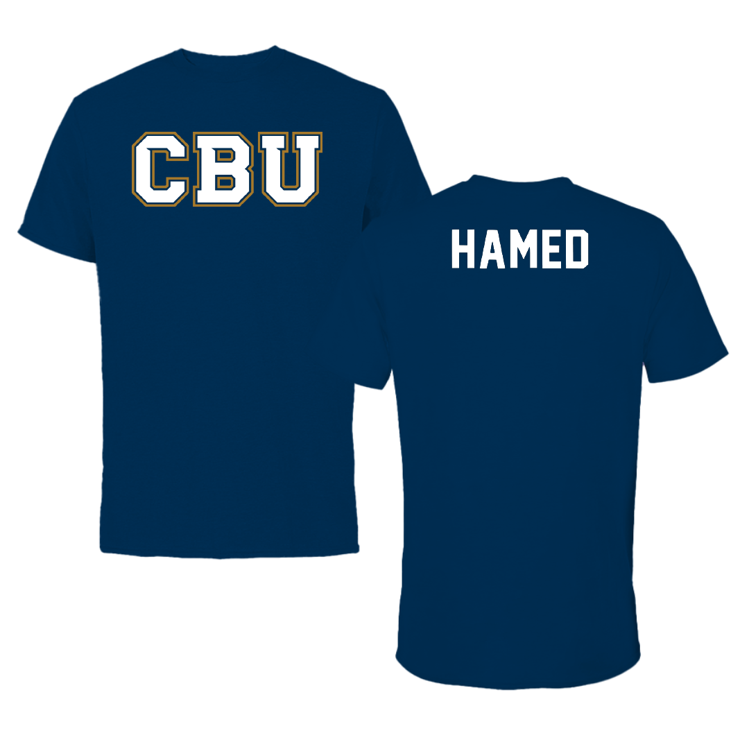 California Baptist University Cheer Navy Performance Tee - Jida Hamed