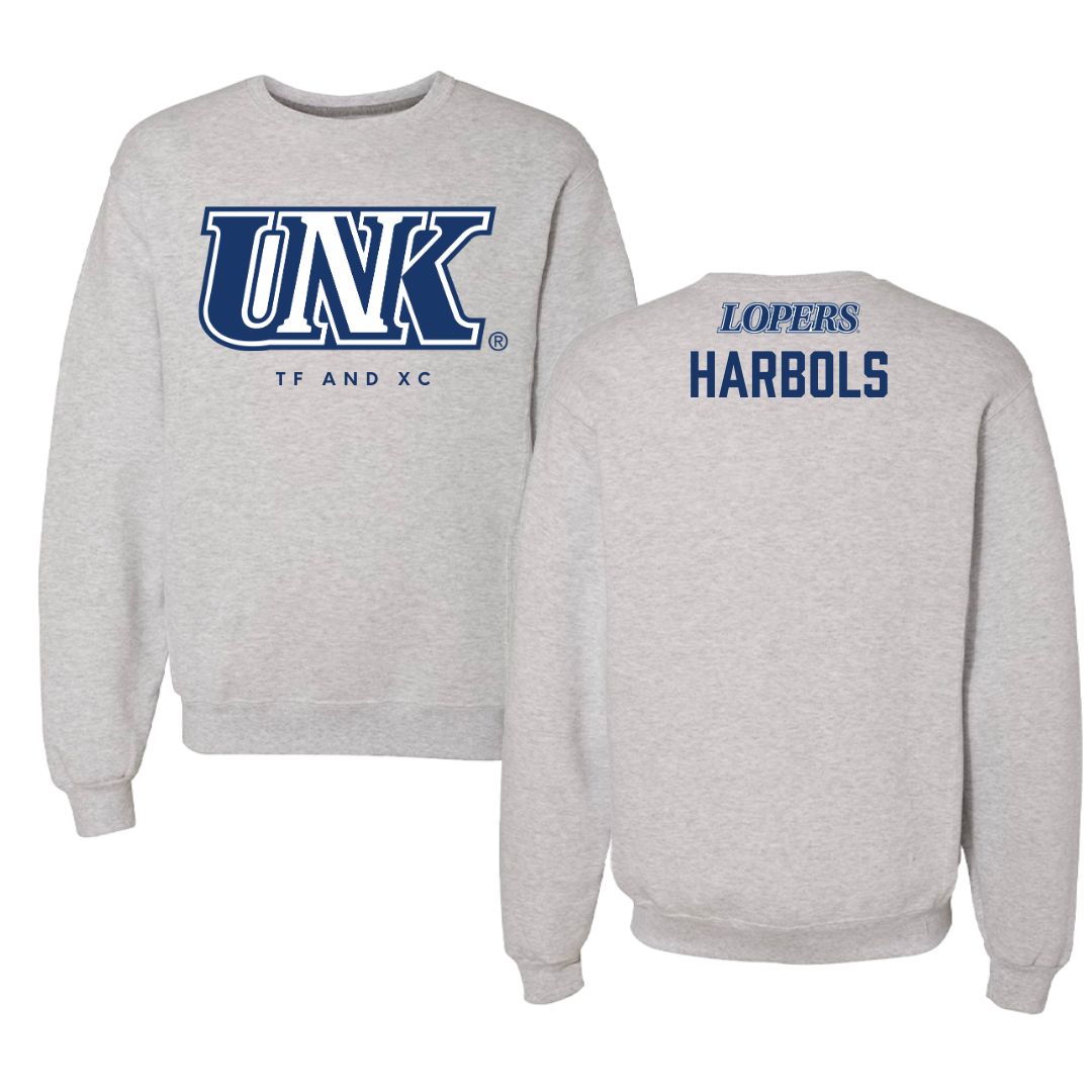 University of Nebraska at Kearney TF and XC Gray Crewneck  - Richard Harbols