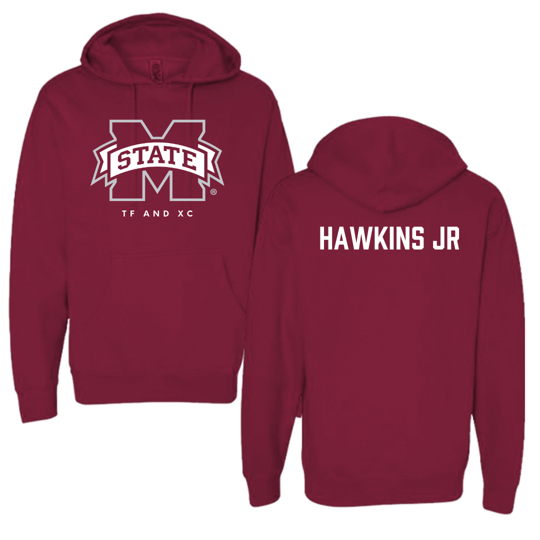 Mississippi State University TF and XC Maroon Hoodie  - Sherman Hawkins Jr