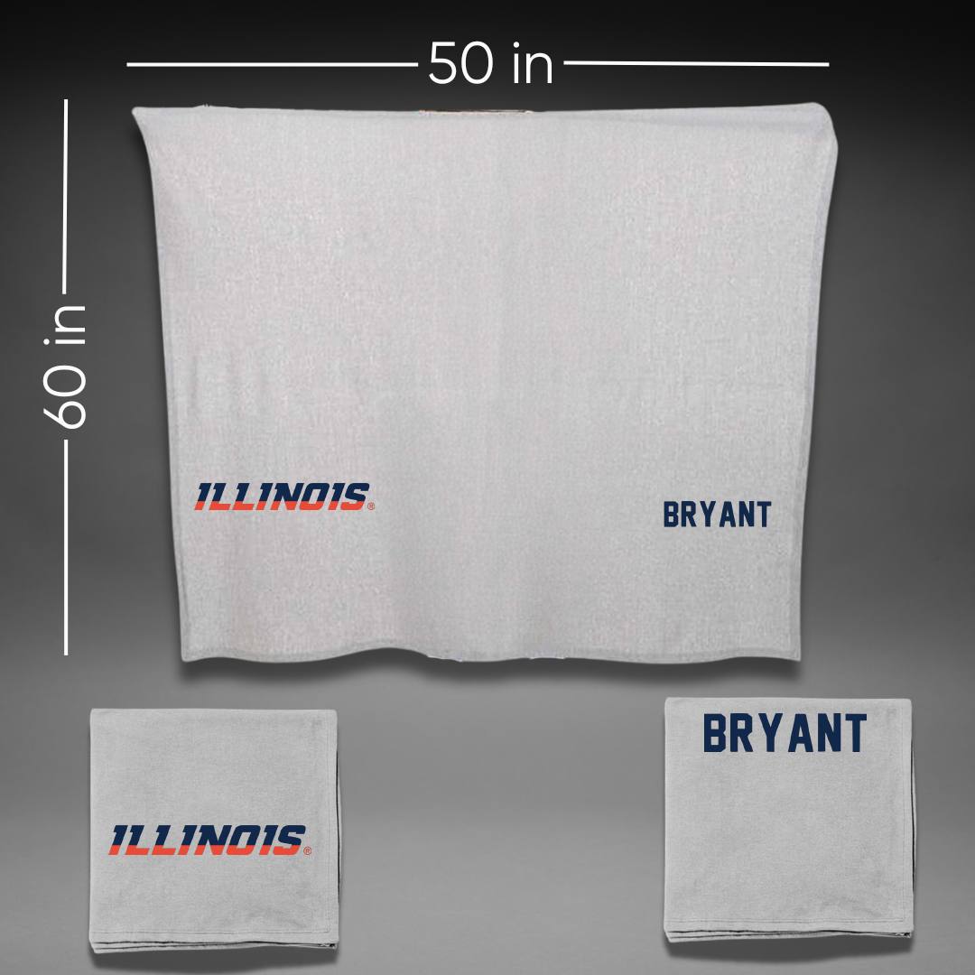 University of Illinois TF and XC Gray Blanket - Azariyah Bryant