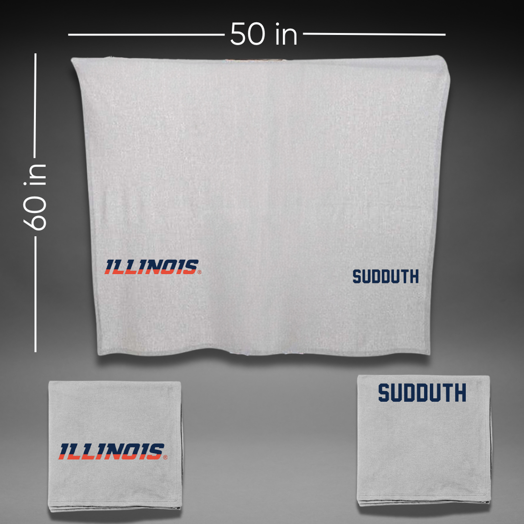 University of Illinois TF and XC Gray Blanket - Tyler Sudduth
