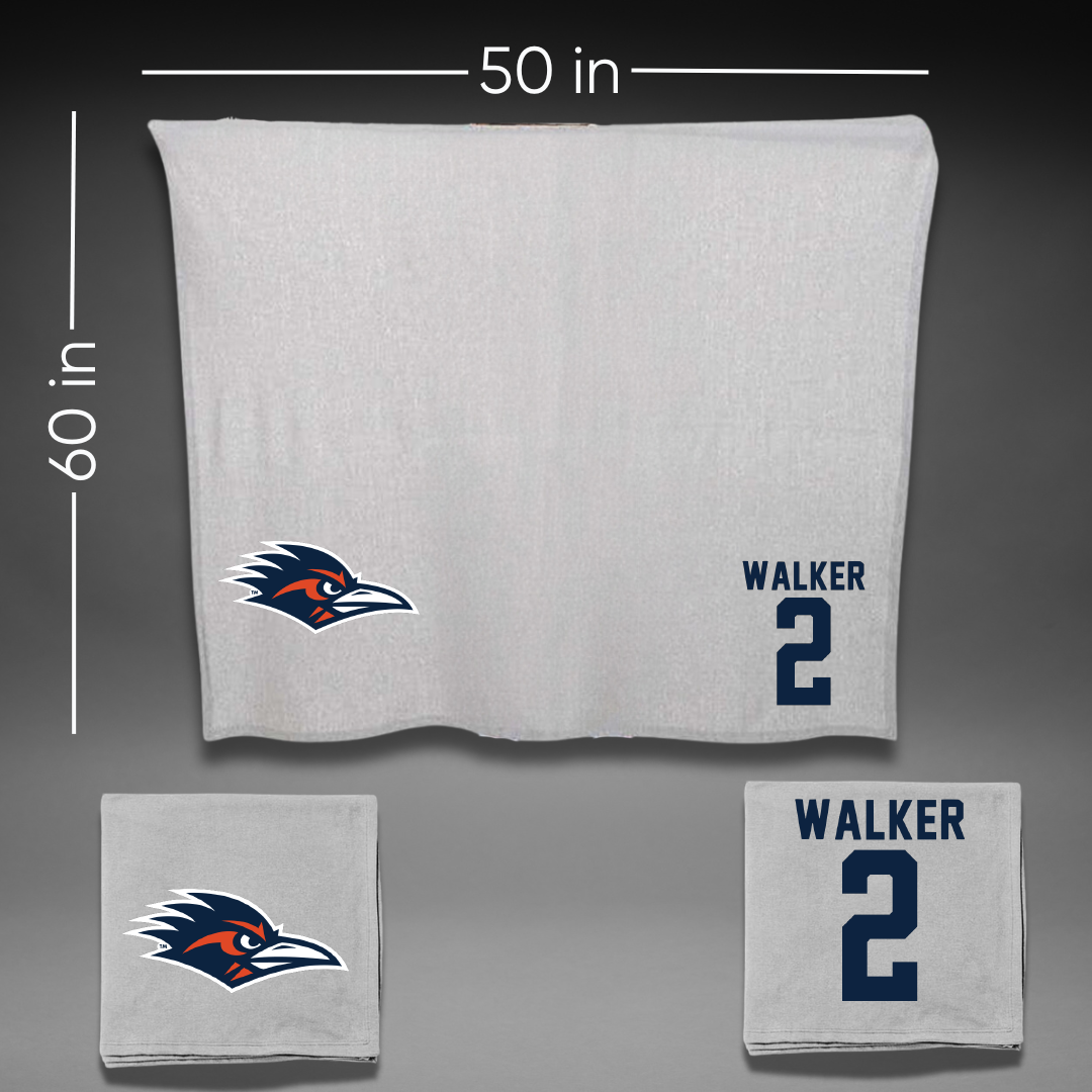 University of Texas at San Antonio Baseball Gray Blanket - #2 Isaiah Walker