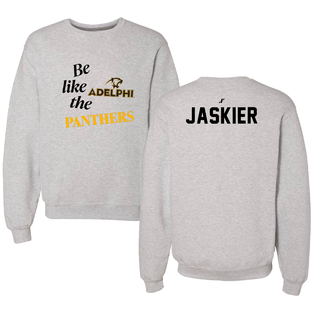 Adelphi University Golf Light Gray Be Like Us Crewneck - Lauren Jaskier