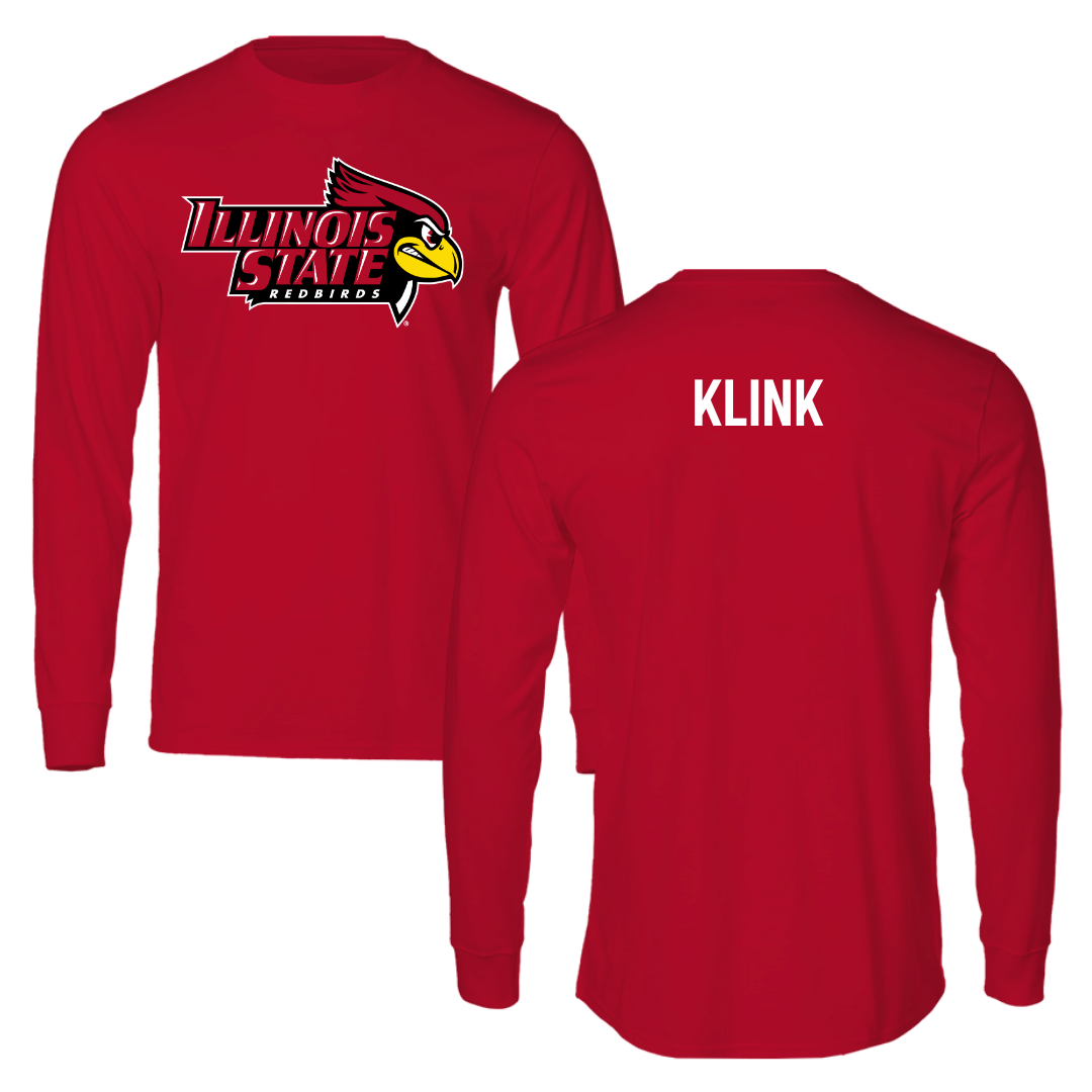 Illinois State University Track and Field Red Redbird Long Sleeve  - Jacob Klink