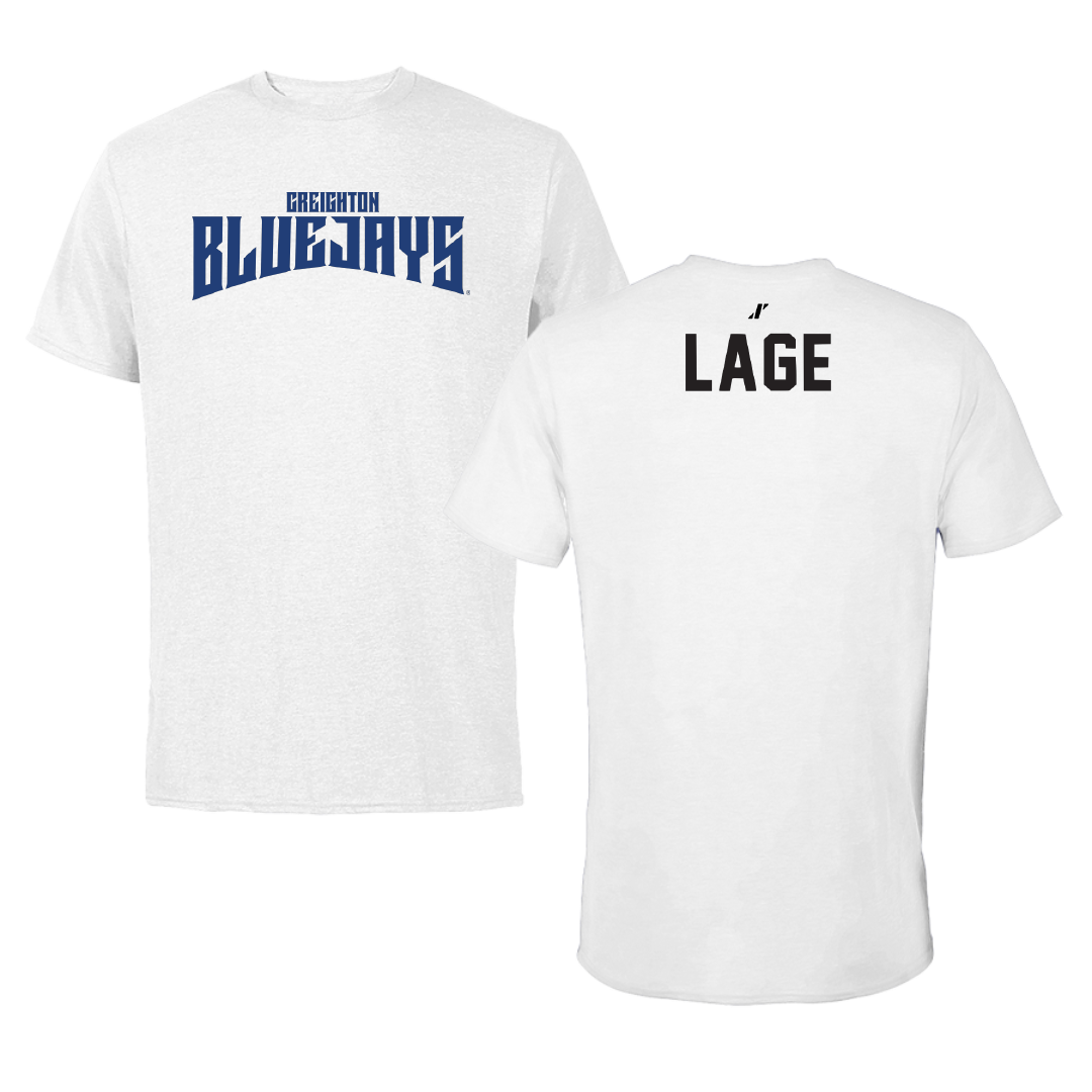 Creighton University TF and XC White Classic Performance Tee - Madeline Lage